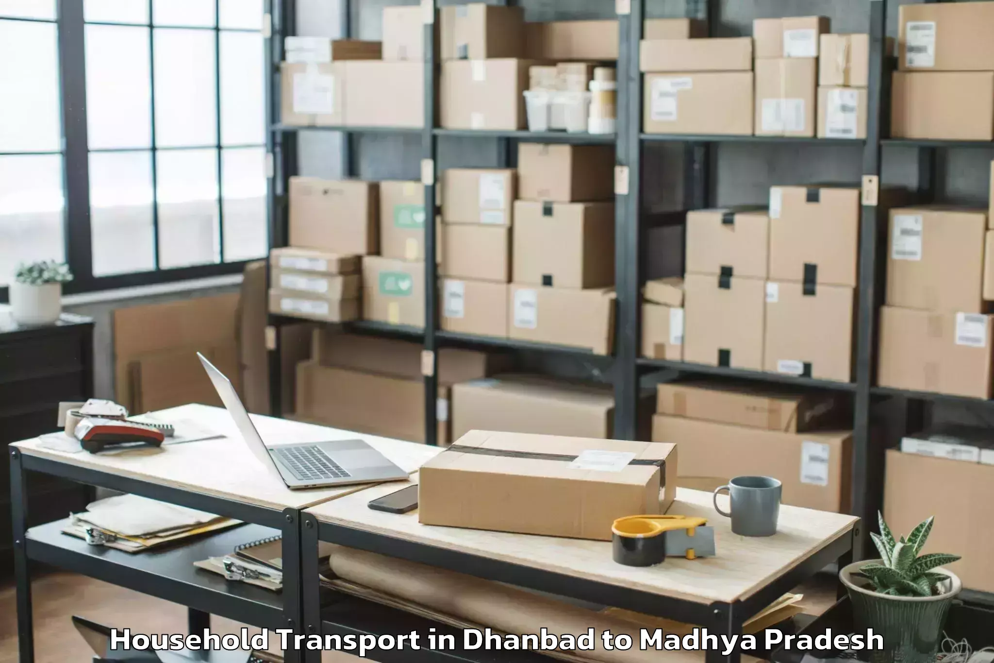 Book Dhanbad to Madwas Household Transport